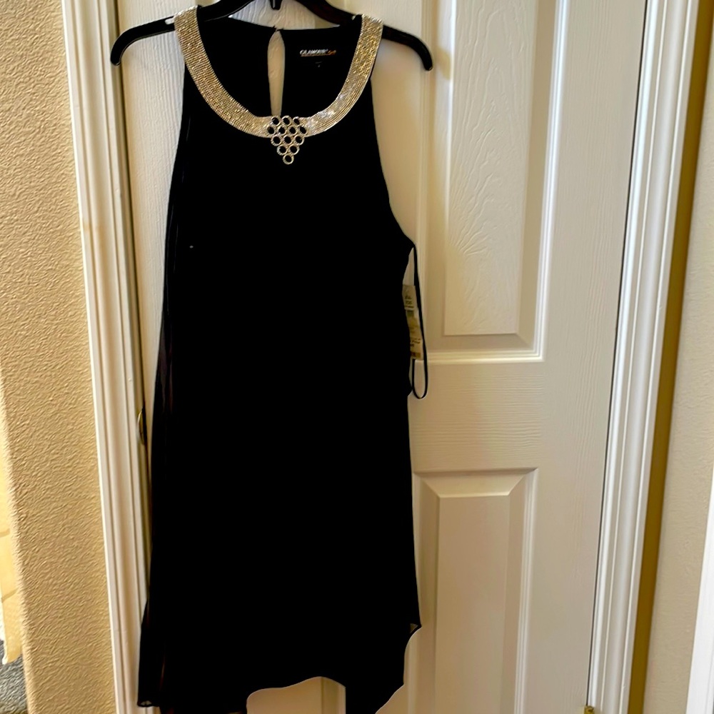 NWT elegant dress with design on neck